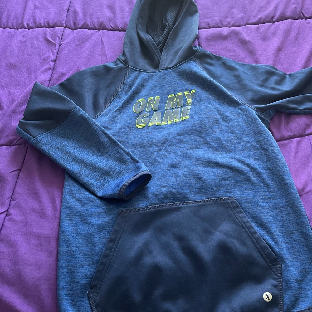 Xersion boys quick dri hoodie - blue